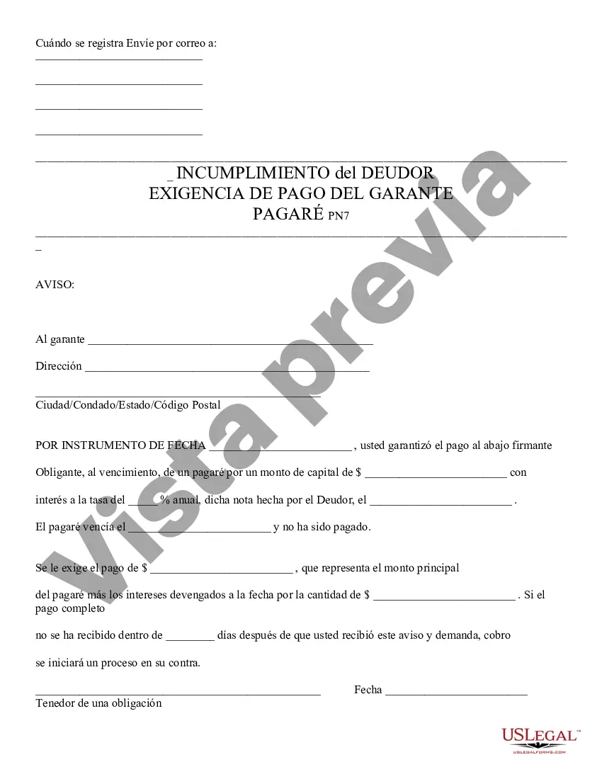 Preview Incumplimiento de Pagaré y Requerimiento de Pago