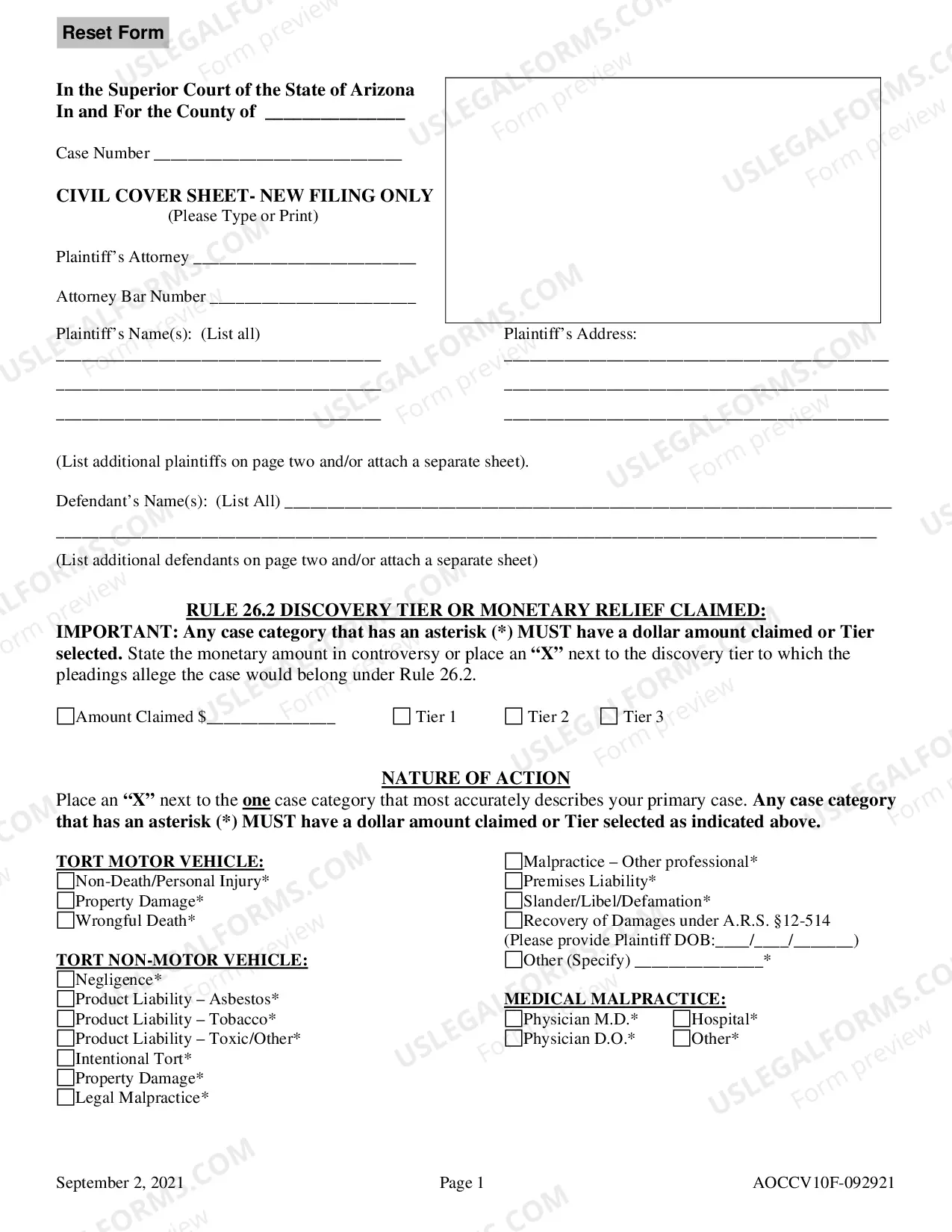 Preview Blank Civil Packet