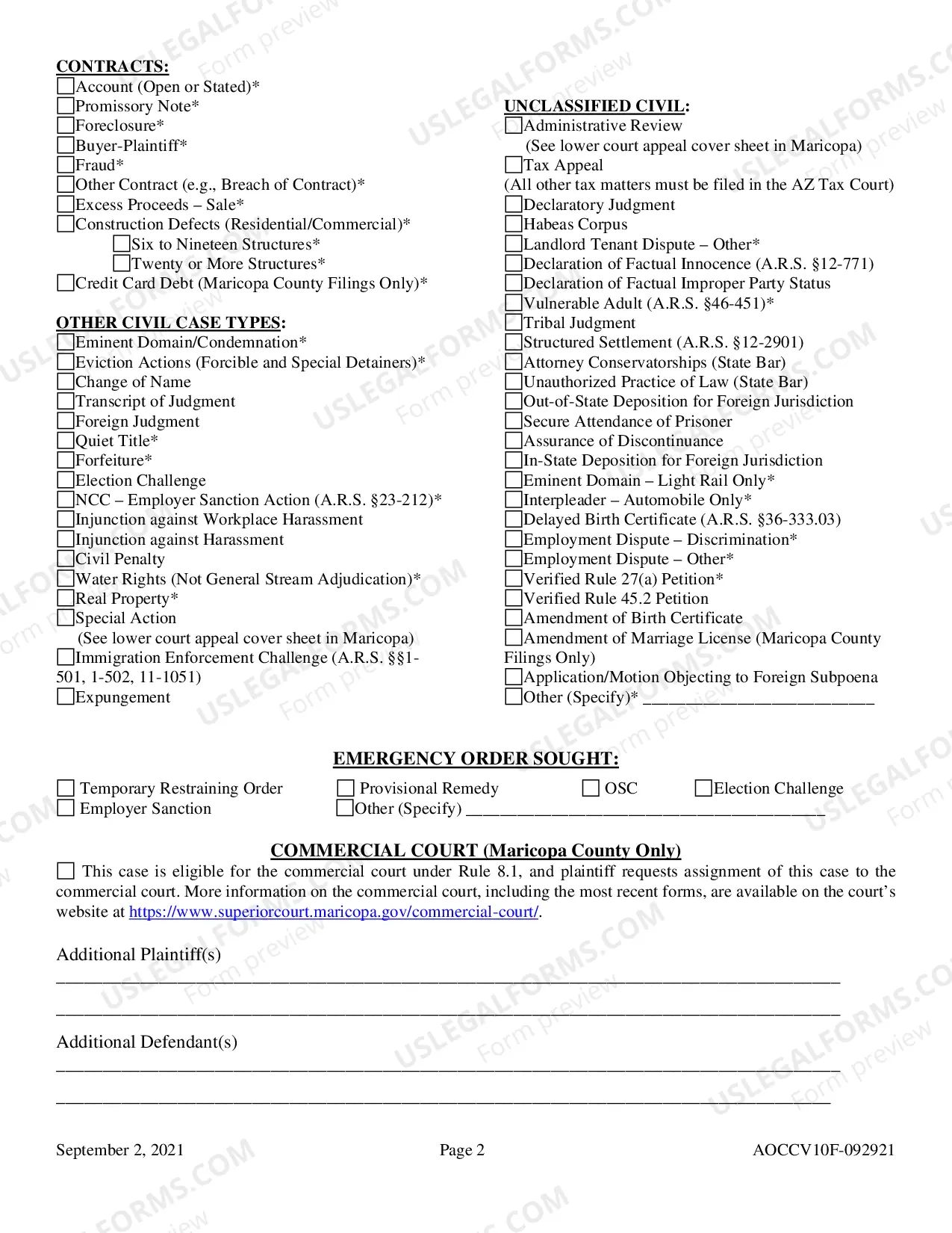 Preview Blank Civil Packet