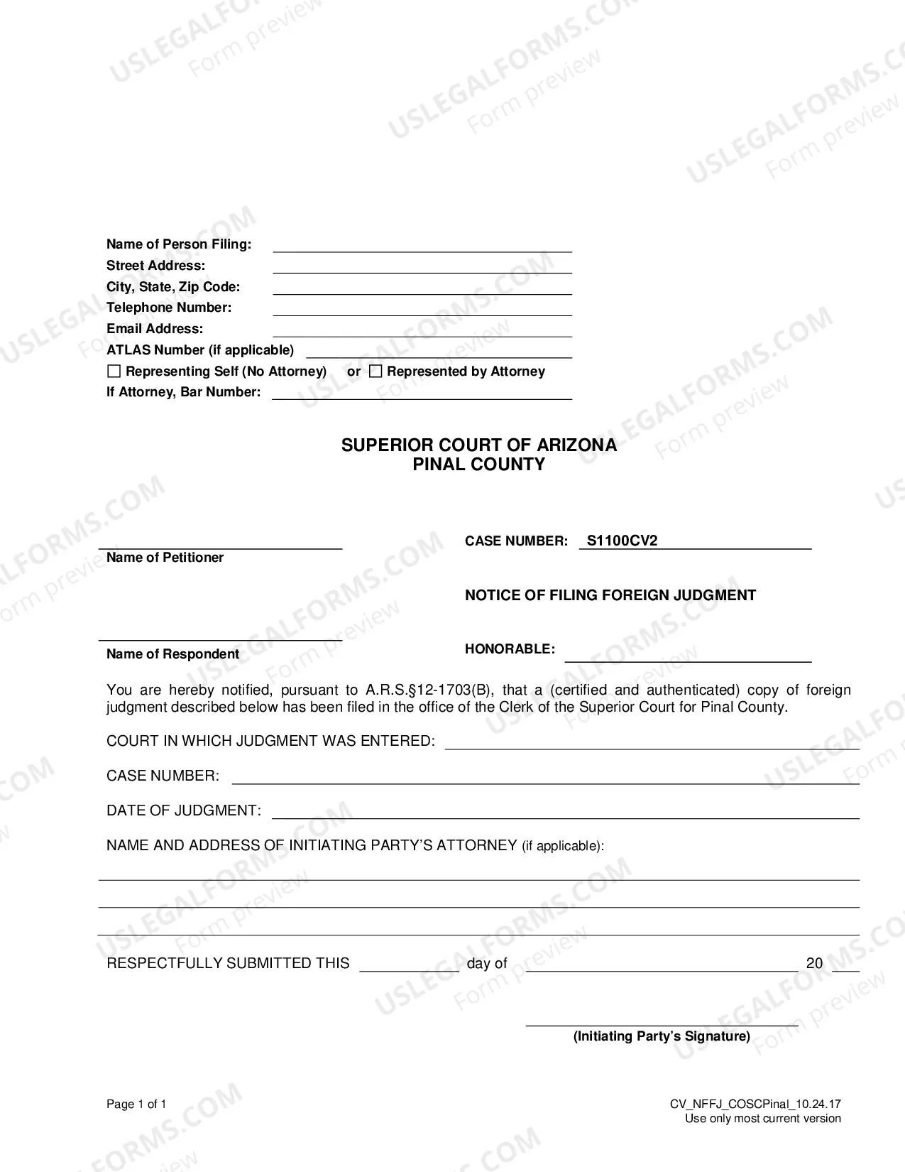 Preview Filing Civil Foreign Judgment