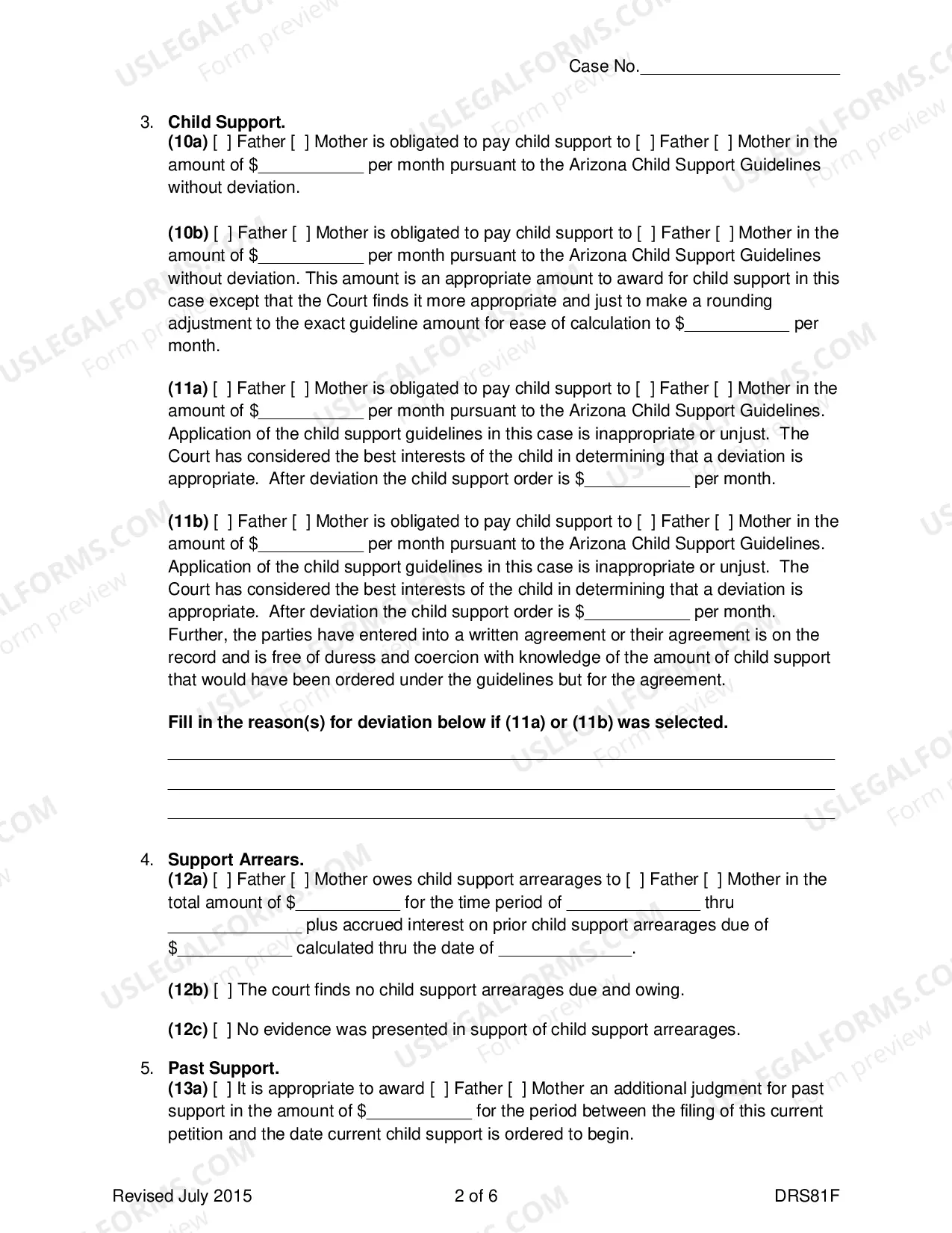 Preview Child Support Order