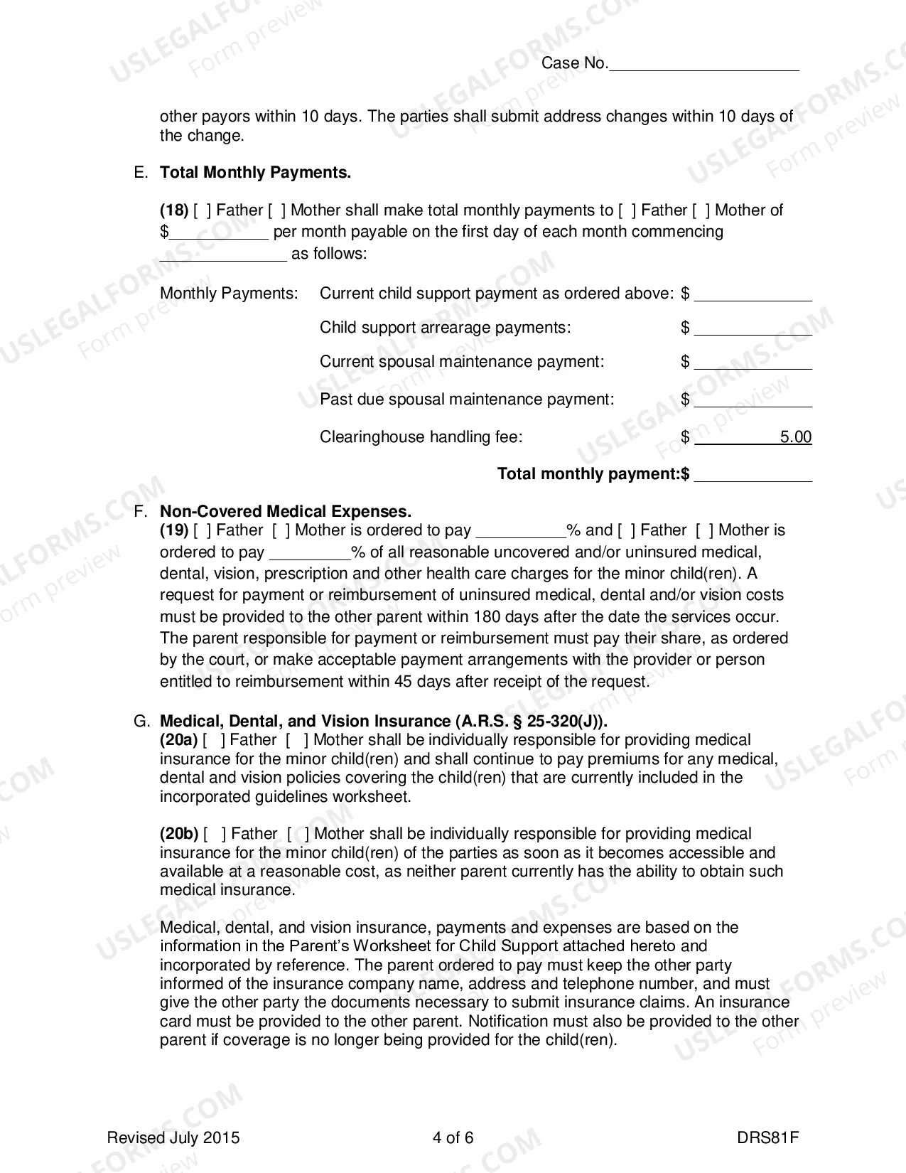 Preview Child Support Order