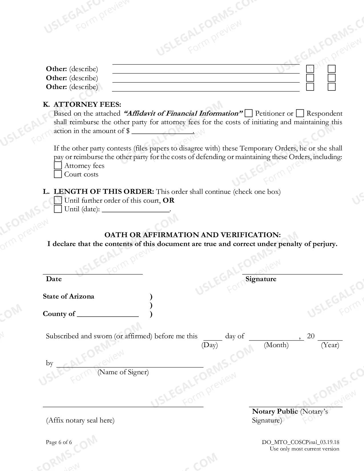 Preview Motion for Temporary Orders