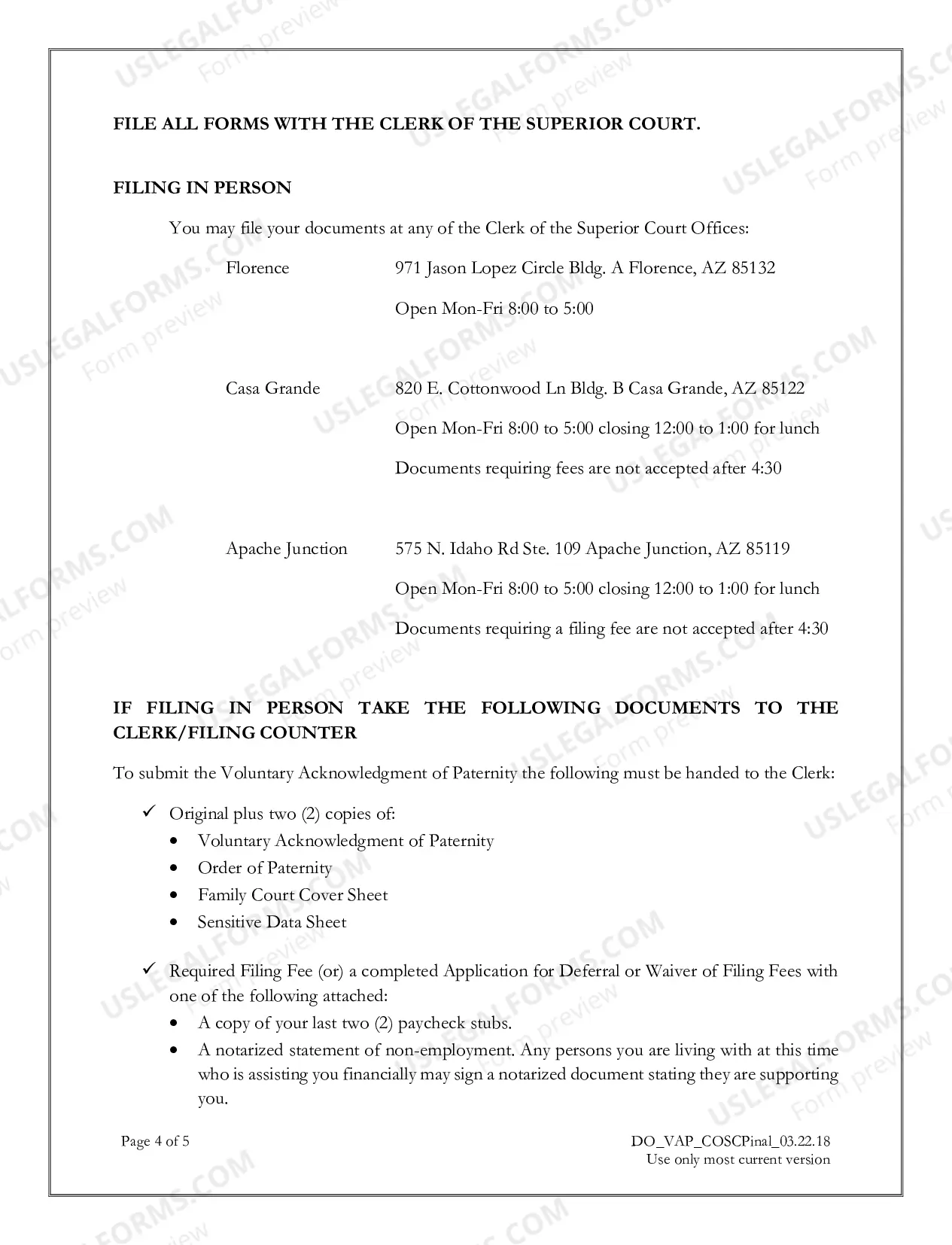 Preview Voluntary Acknowledgment of Paternity