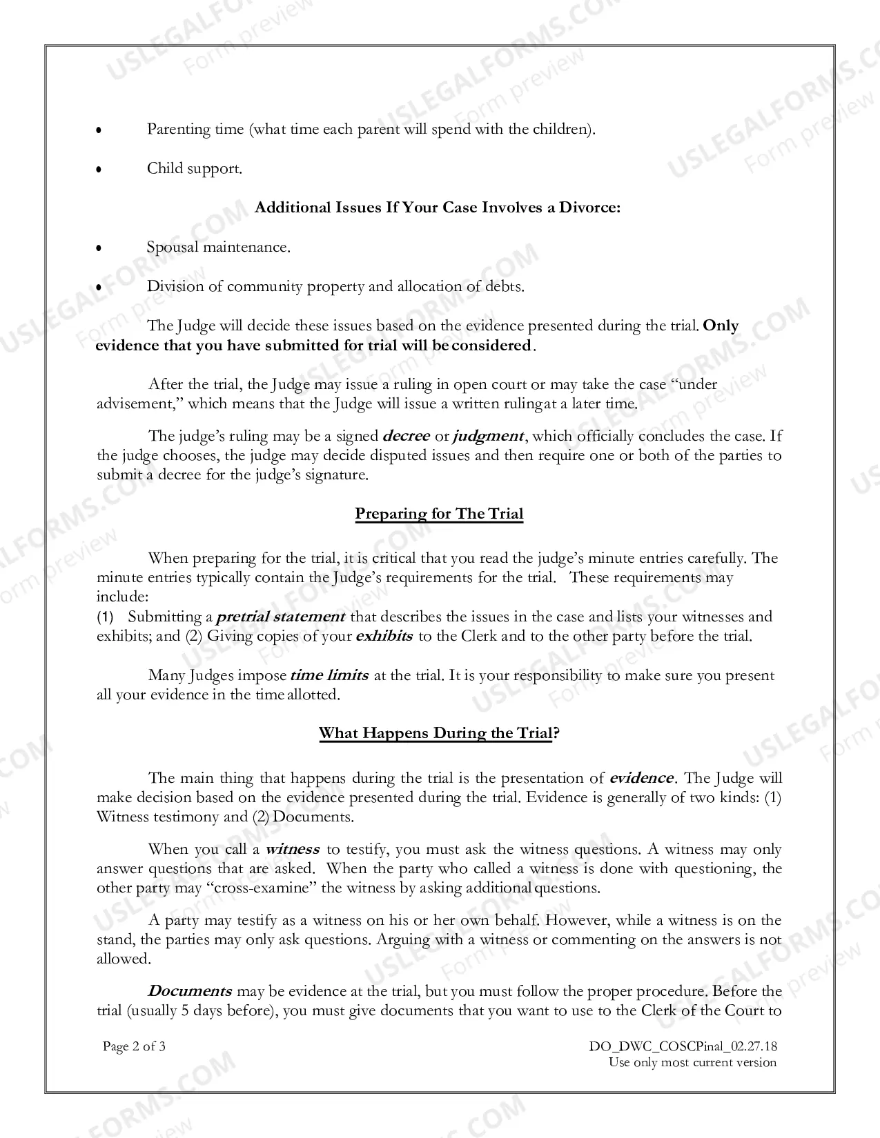 Preview Petition to Modify Legal Decision-Making, Parenting Time and Child Support