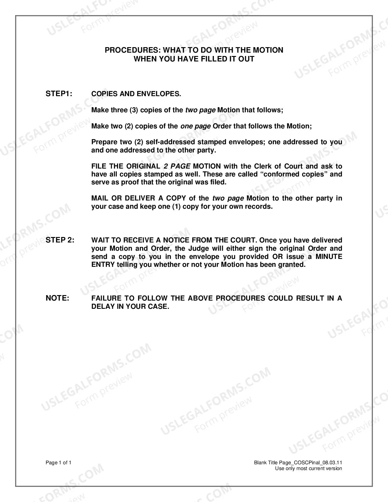 Preview Blank Title Page