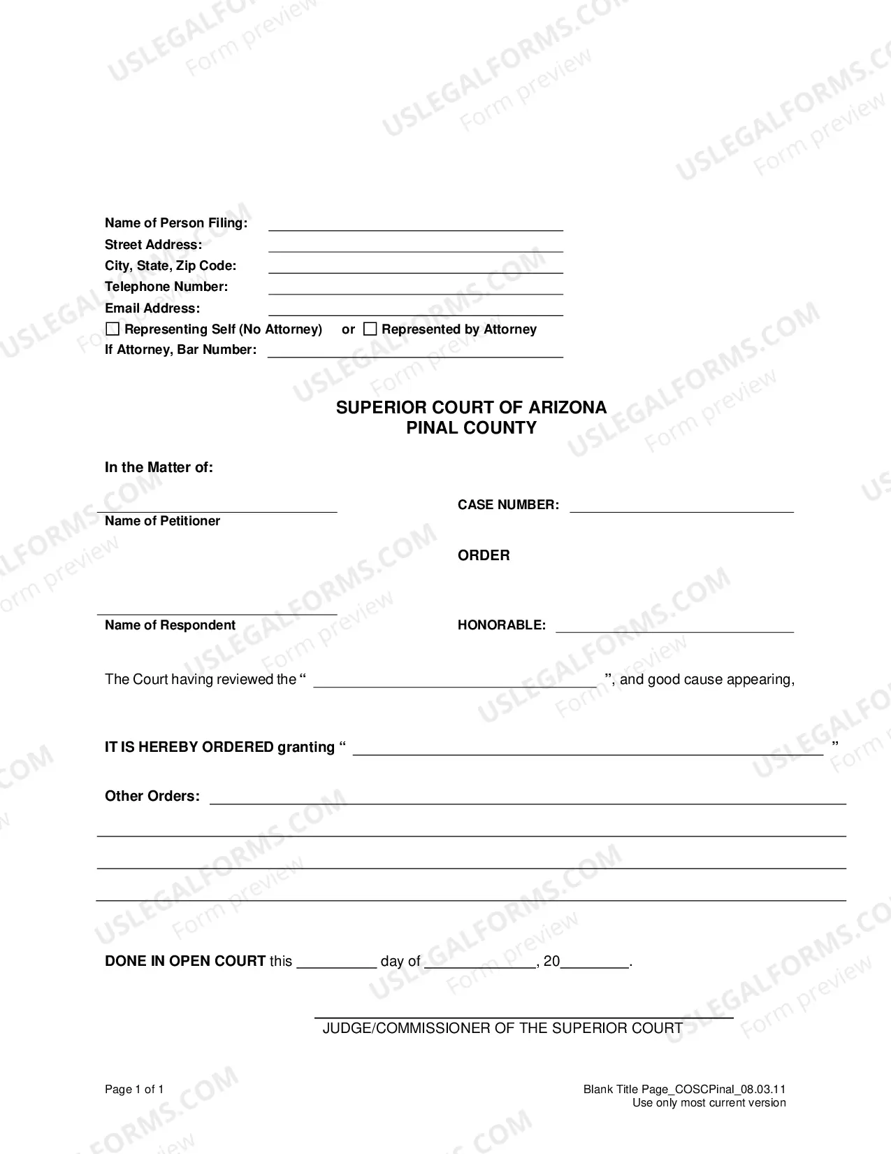 Preview Blank Title Page
