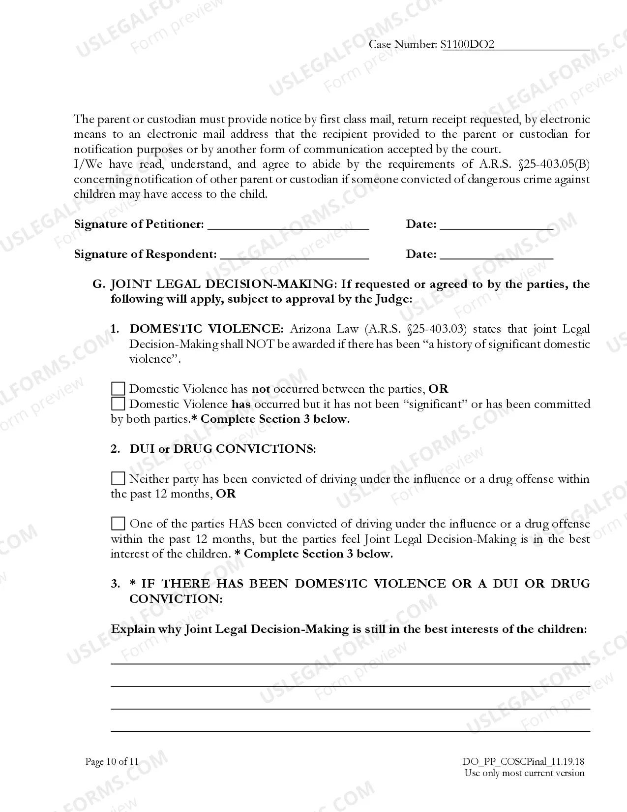 Preview Parenting Plan