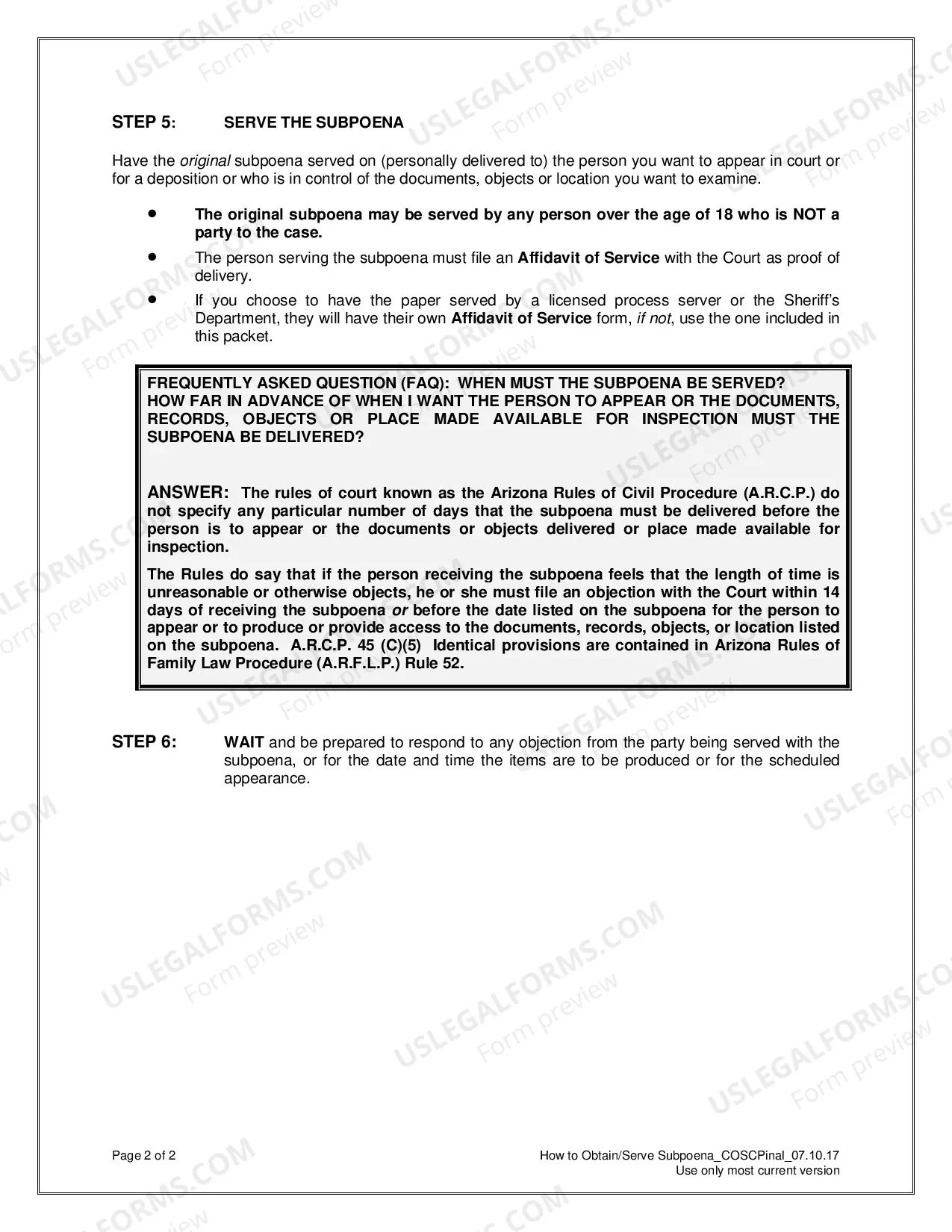 Preview Subpoena