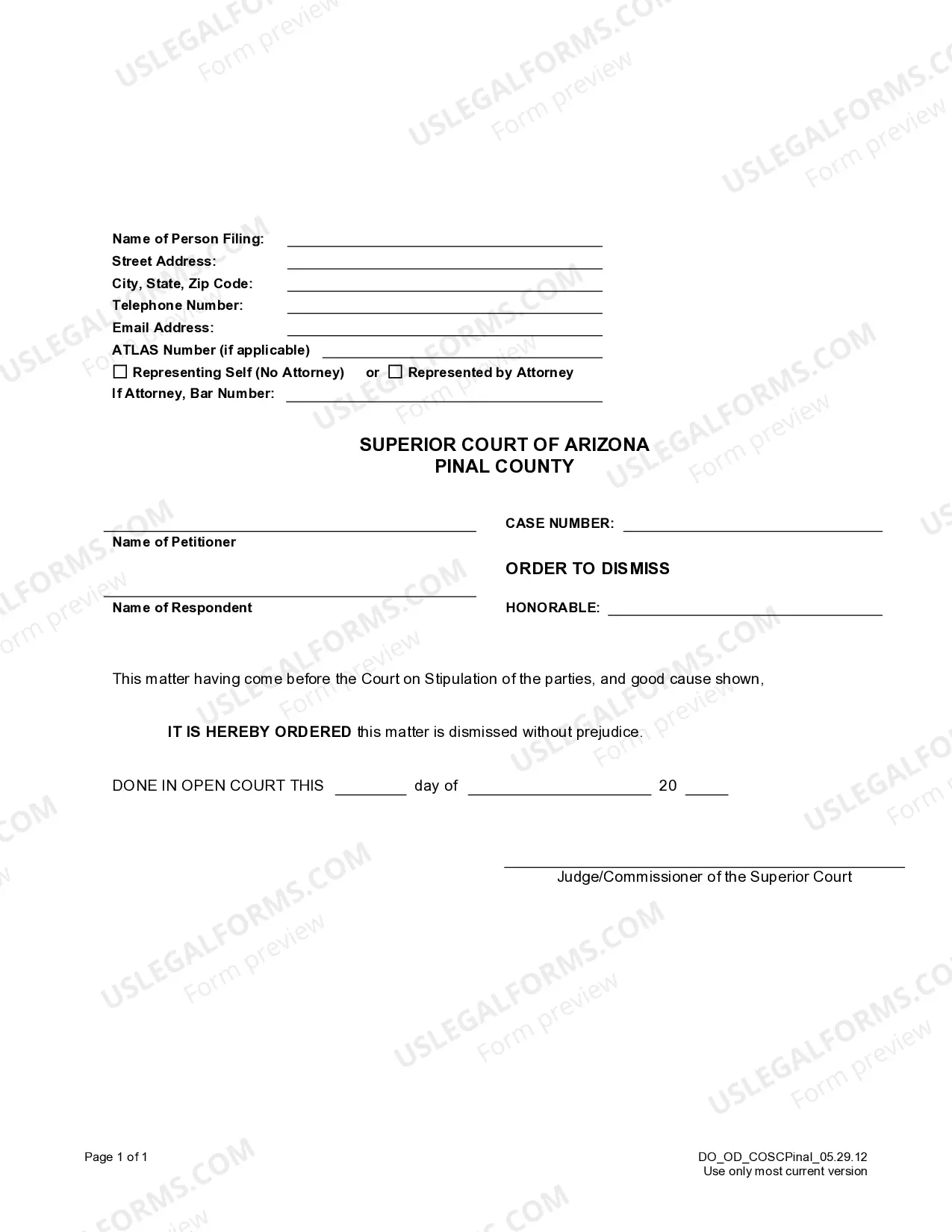 Preview Stipulation and Order to Dismiss