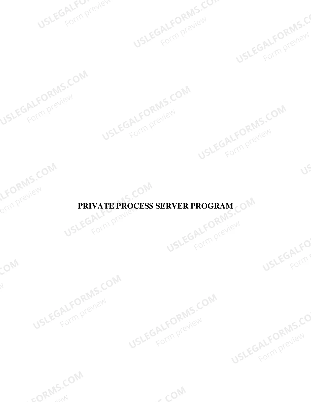 Preview Private Process Server Information and Study Guide