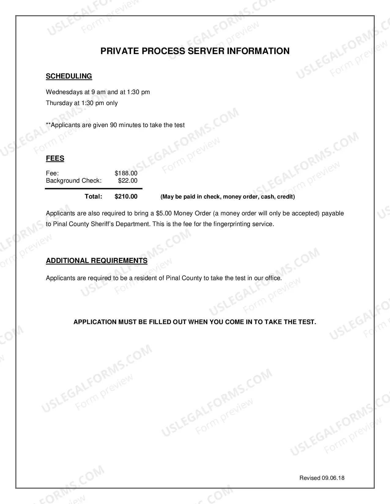 Preview Private Process Server Information and Study Guide