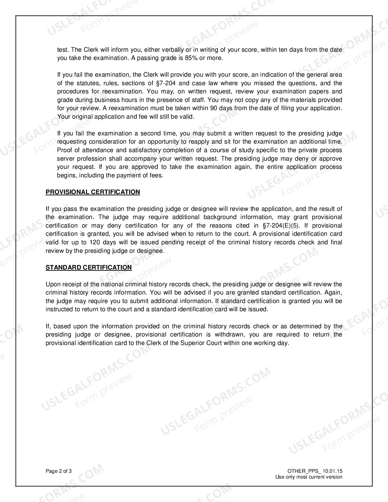 Preview Private Process Server Information and Study Guide