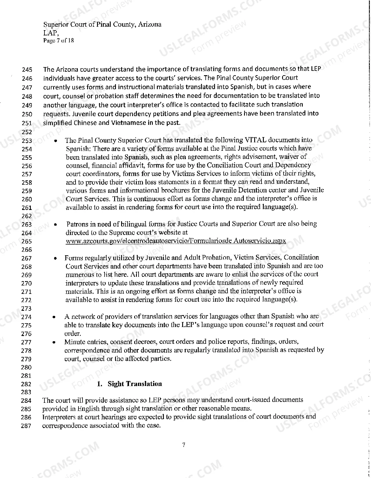 Preview Language Access Plan