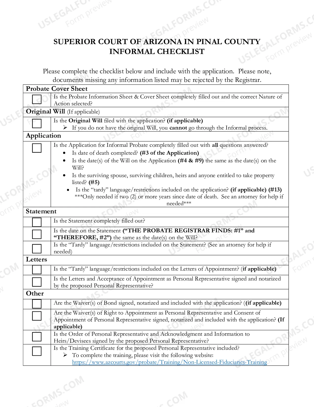 Preview Application for Appointment as Personal Representative