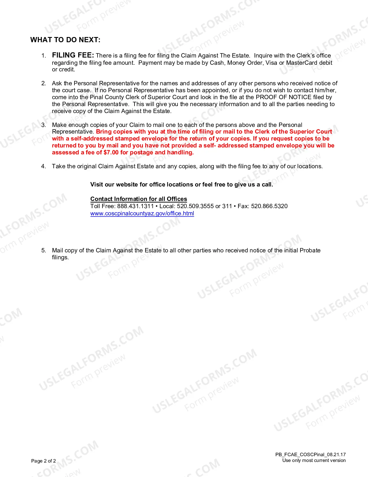 Preview Making a Claim Against an Estate Packet