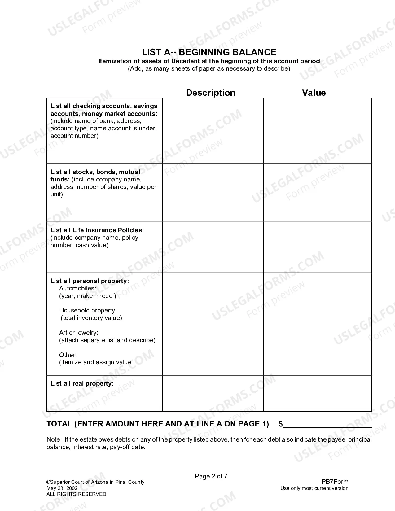 Preview Form For Submission Of Final Accounting
