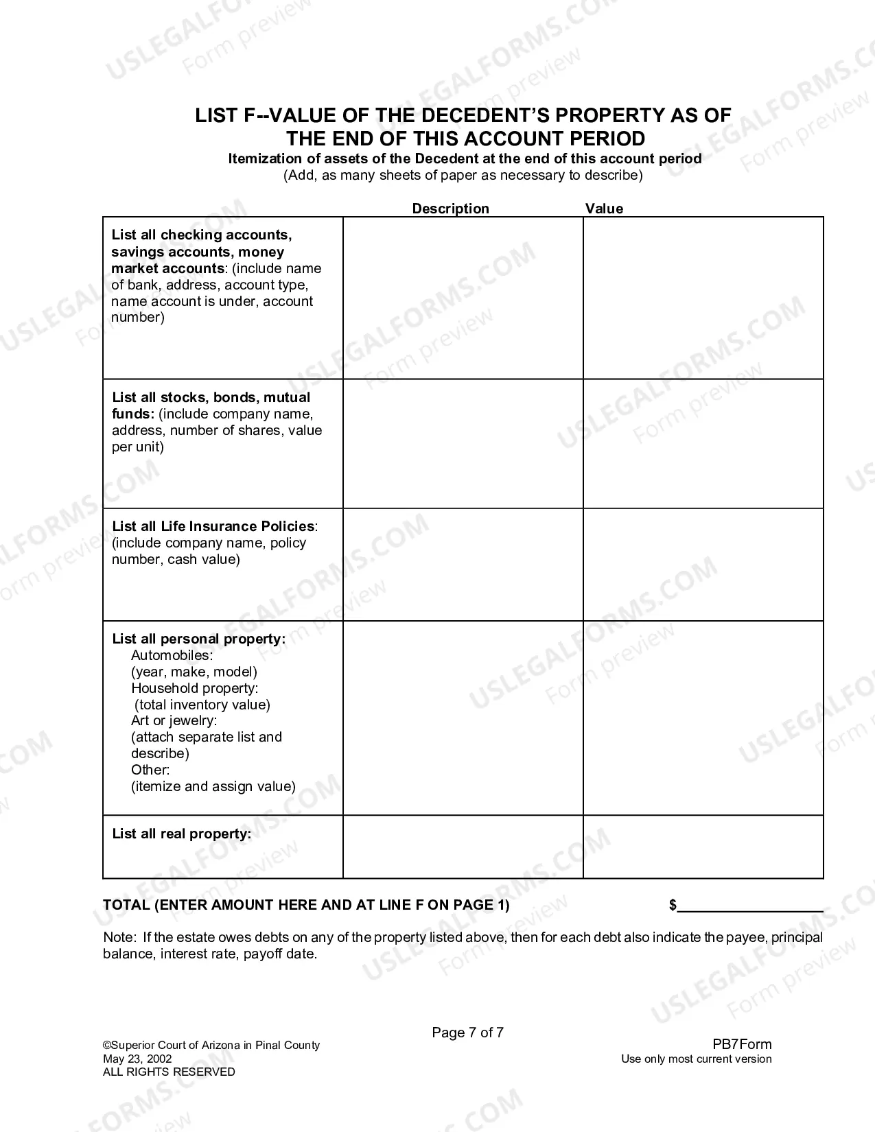 Preview Form For Submission Of Final Accounting