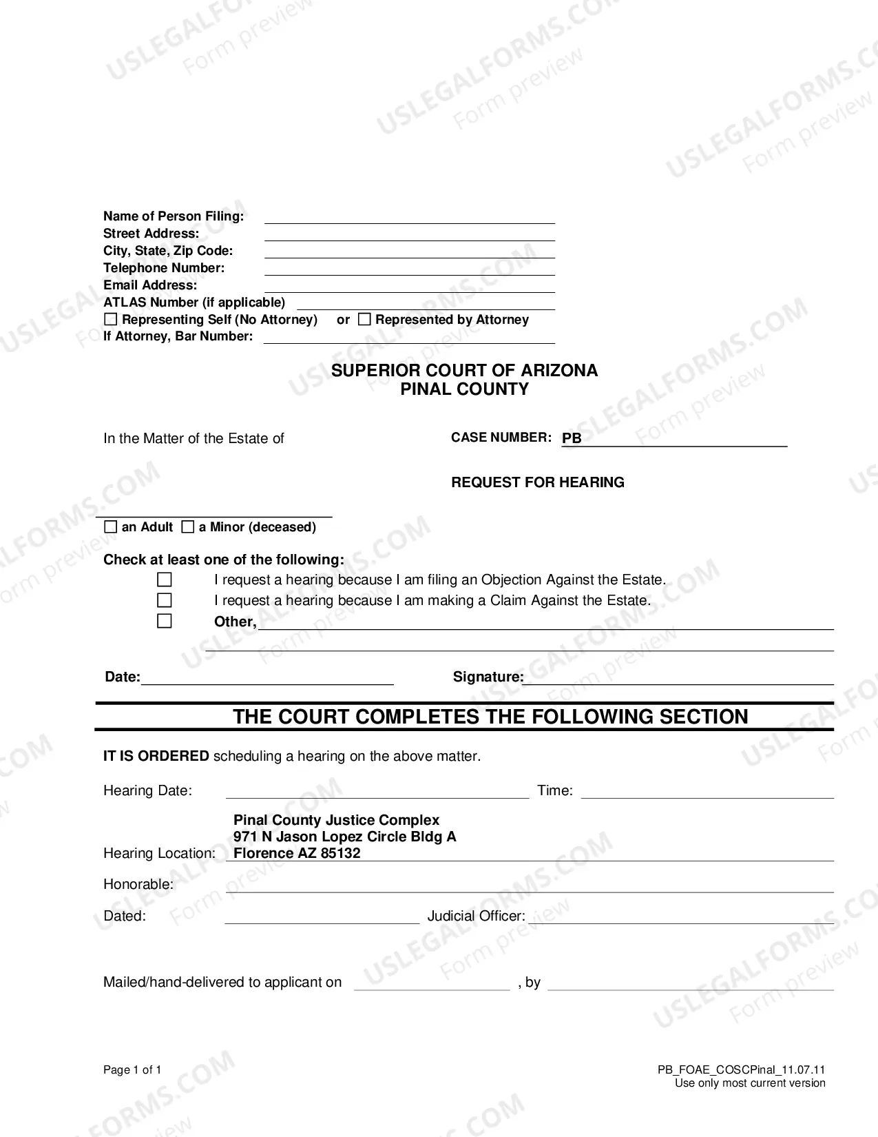 Preview Objection And Request For Formal Proceeding