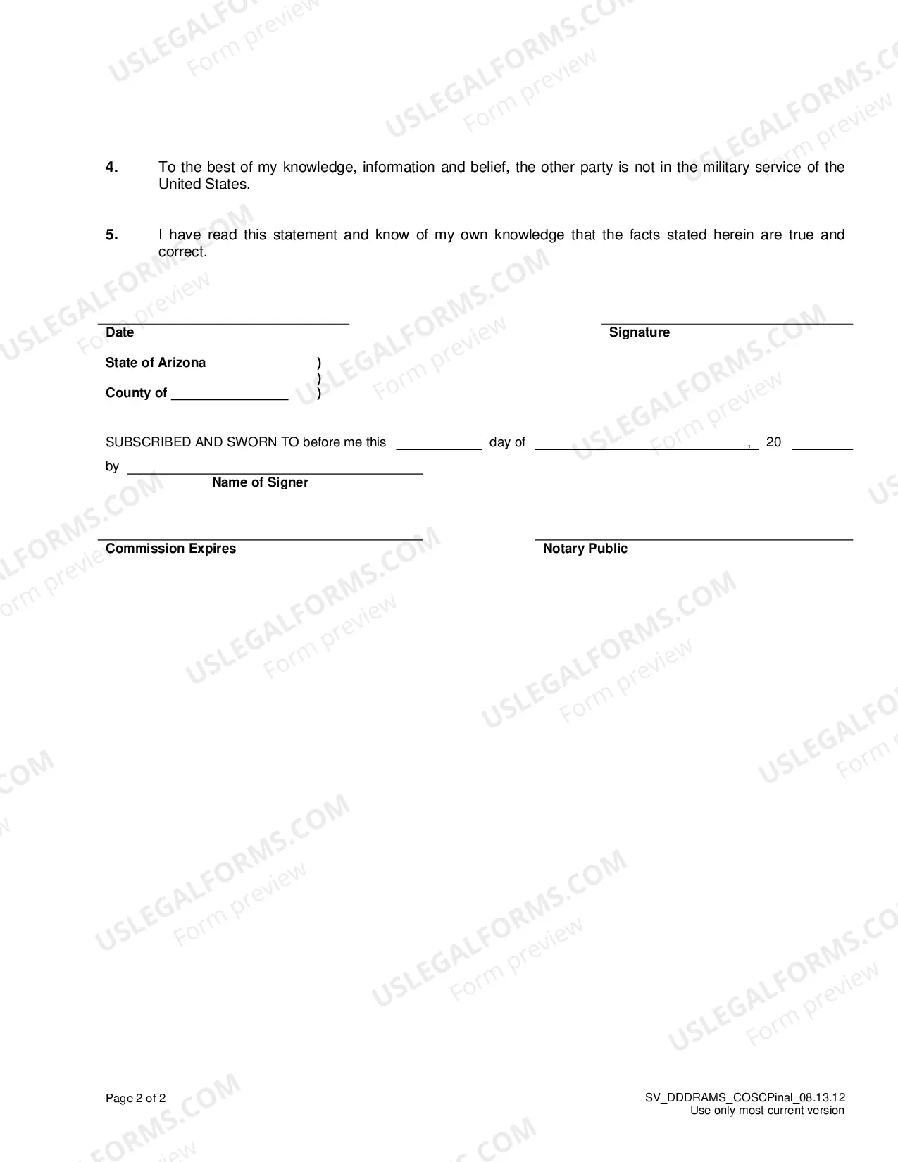 Preview Declaration Of Due Diligence And Request For Alternate Means Of Service (Publication)