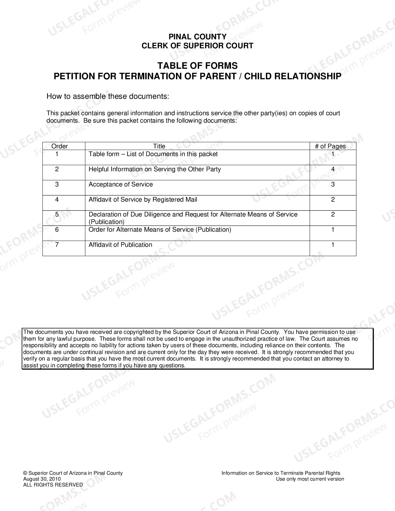 Preview Helpful Information on Service on Interested Parties