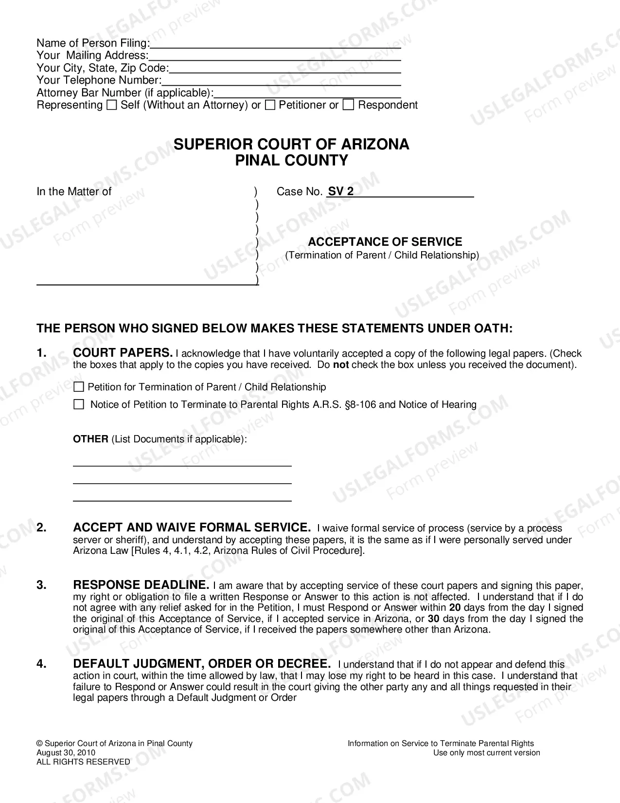 Preview Helpful Information on Service on Interested Parties