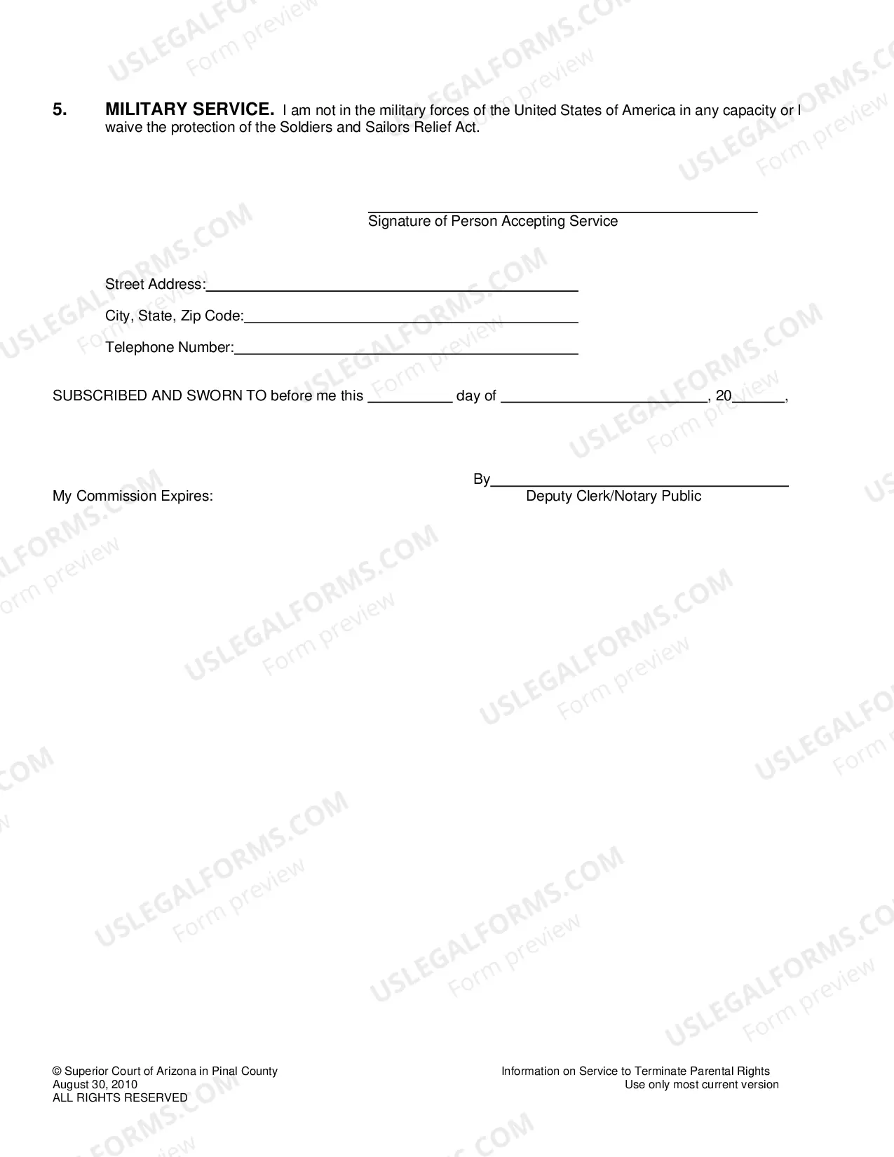 Preview Helpful Information on Service on Interested Parties