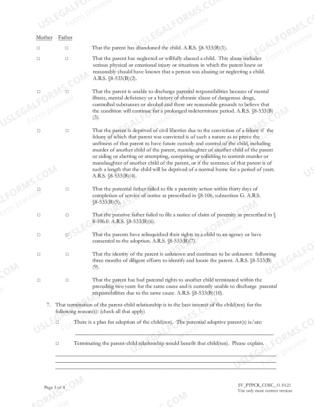 Preview Petition for Termination