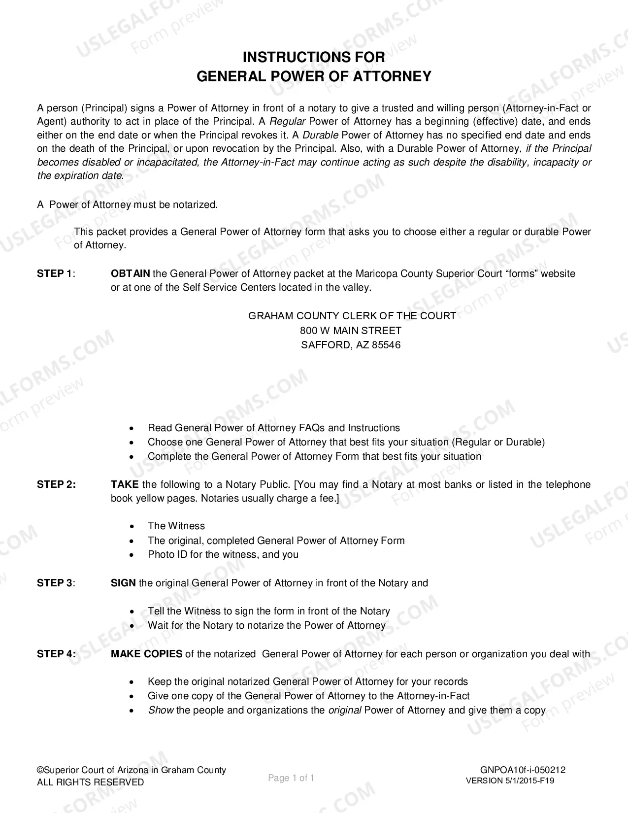 Preview Power of Attorney-General