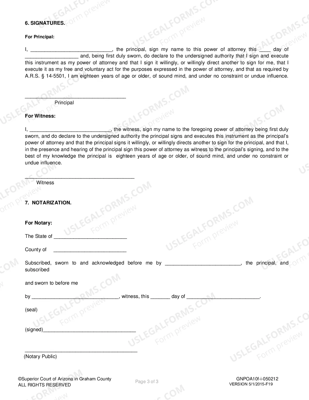 Preview Power of Attorney-General