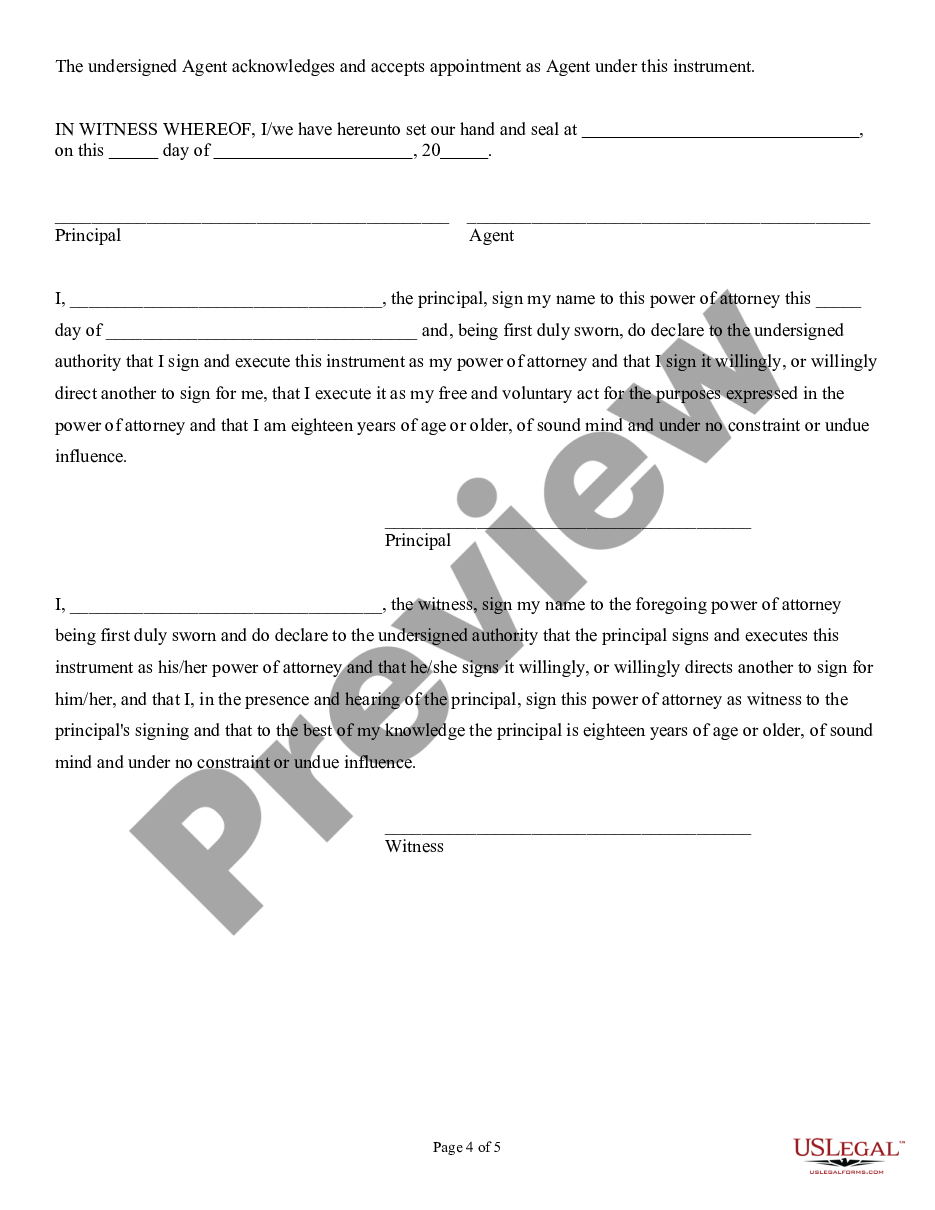page 3 Medical Power of Attorney preview