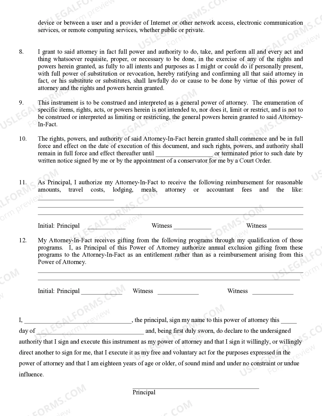 Preview General Power of Attorney