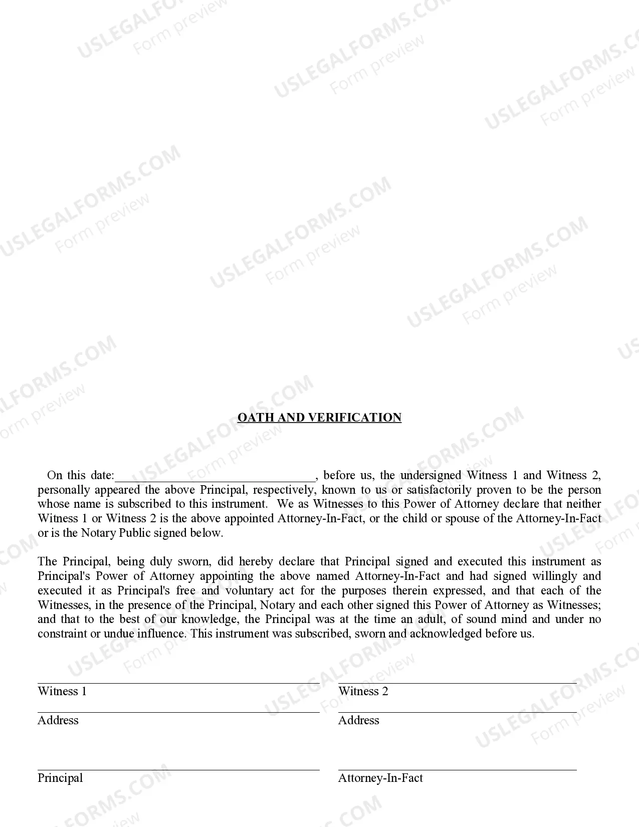 Preview General Power of Attorney