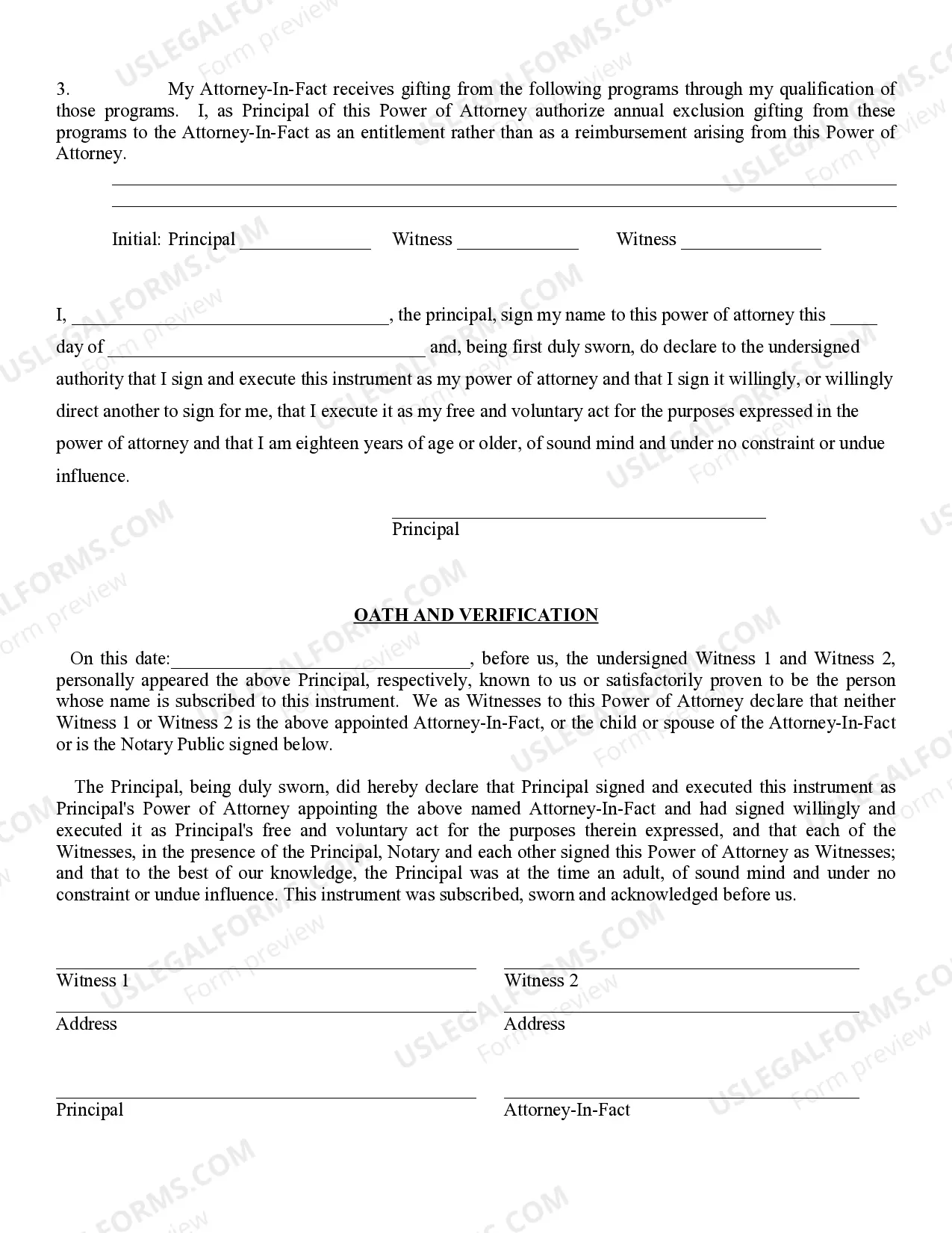 Preview Special Power of Attorney