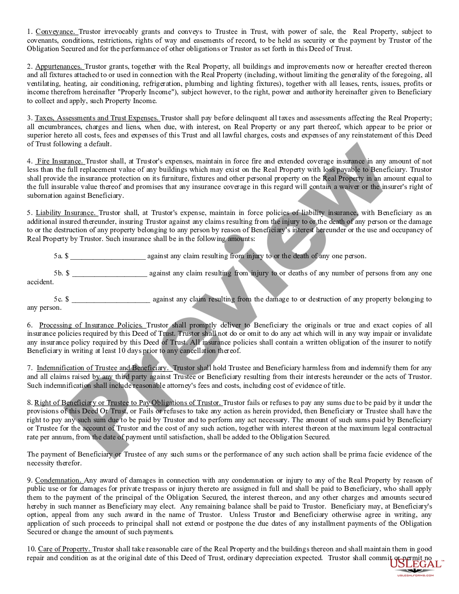 page 1 Deed of Trust preview