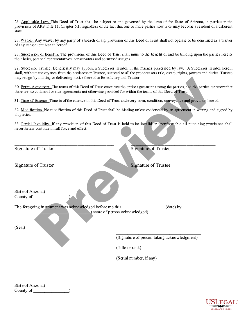 Writable Arizona Deed Of Trust Fill Online Printable - vrogue.co