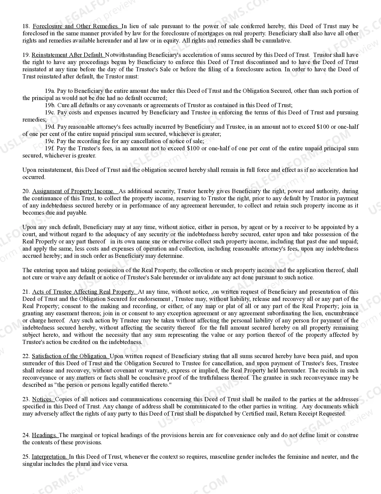 Preview Deed of Trust