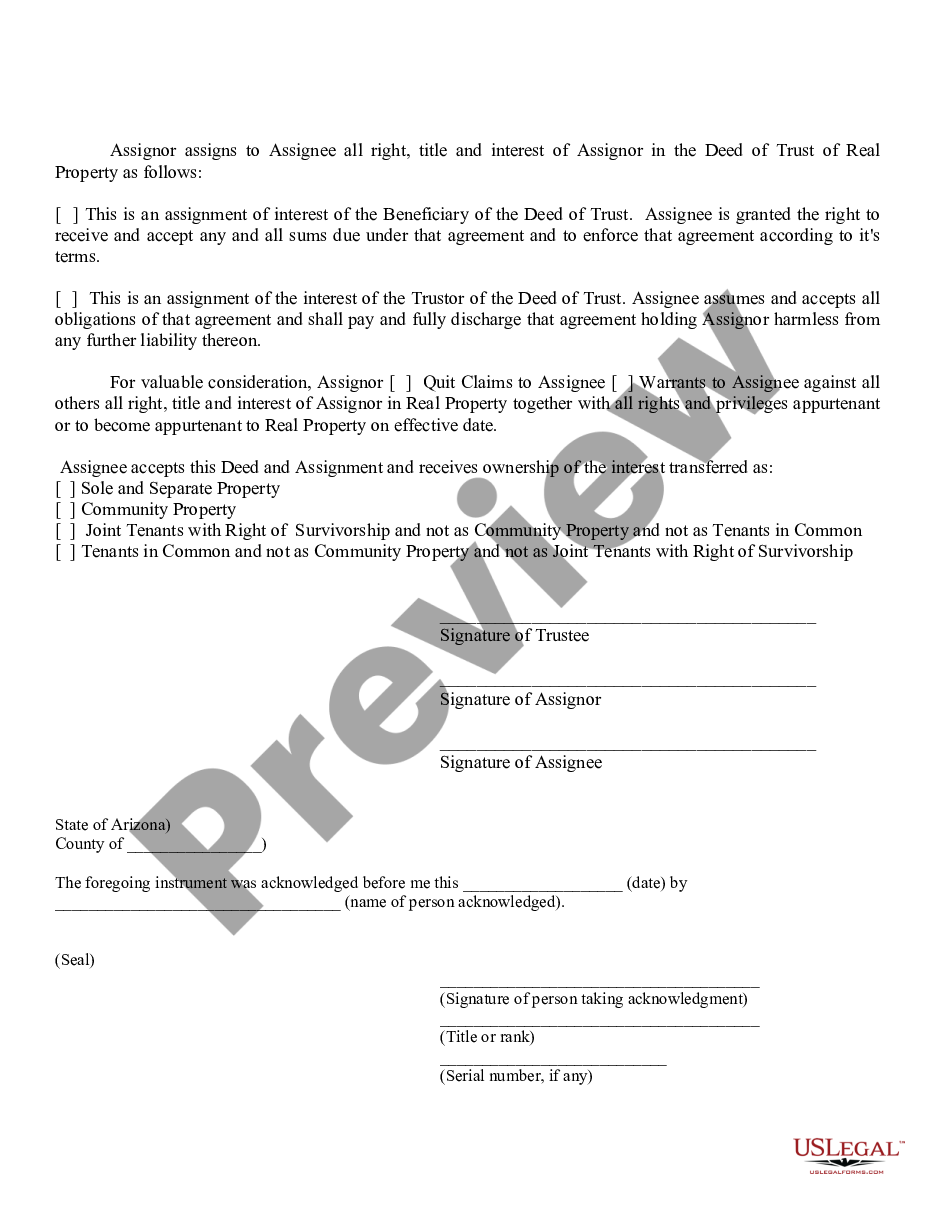 page 1 Deed and Assignment of Deed of Trust preview