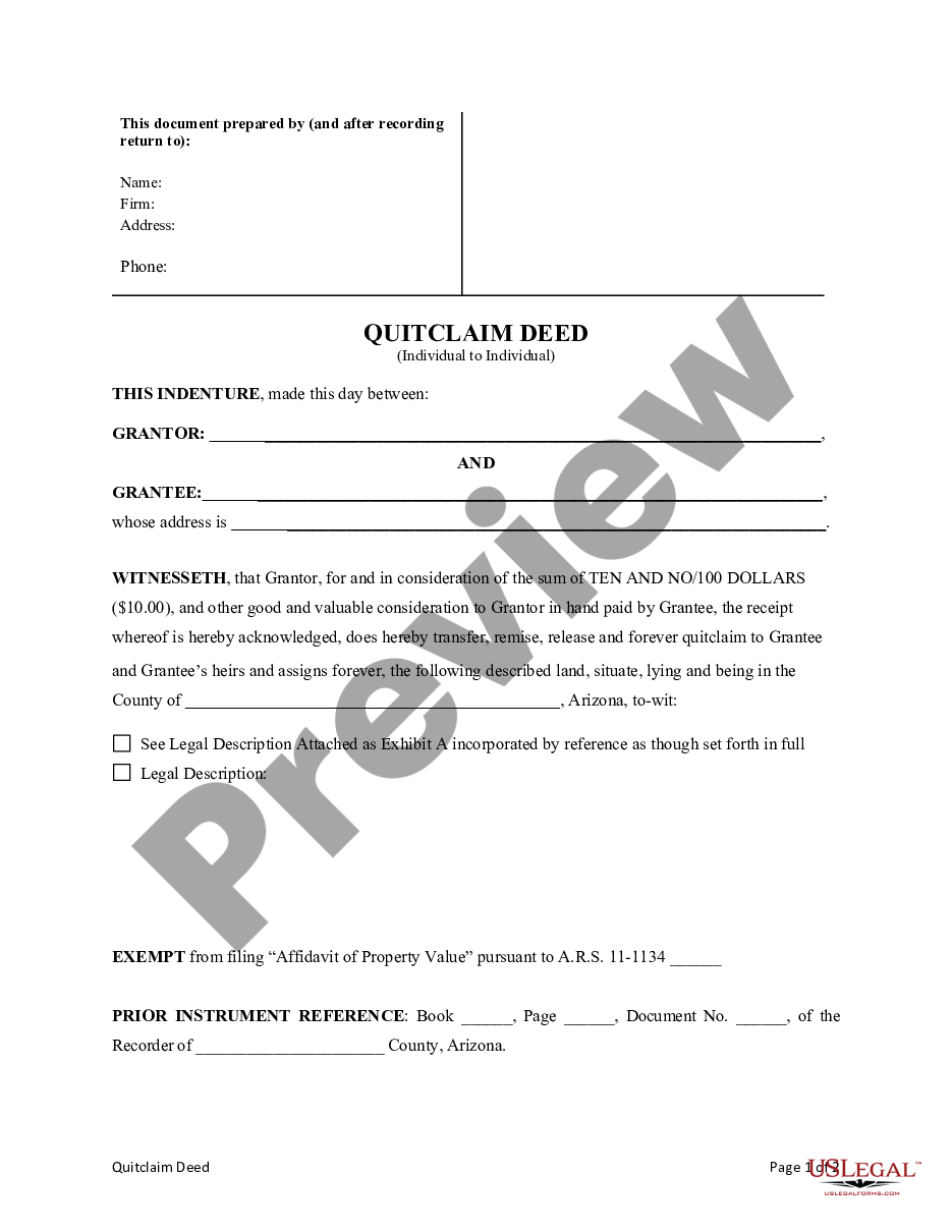 page 4 Quitclaim Deed preview