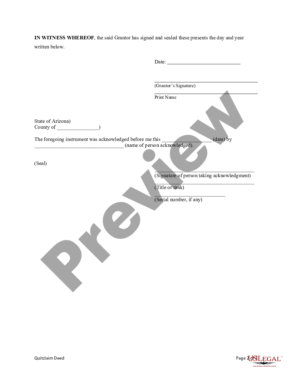 form Quitclaim Deed preview