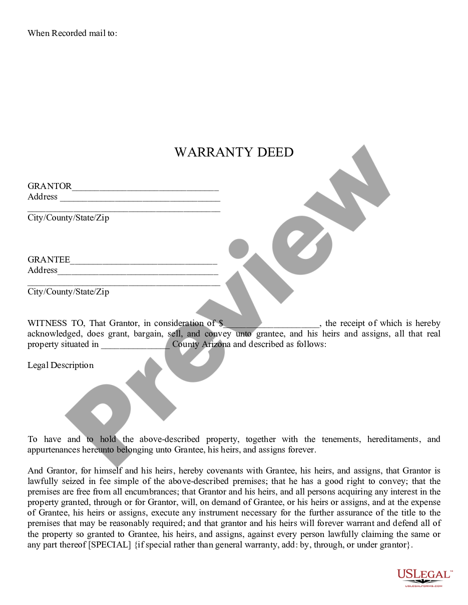 form Warranty Deed preview