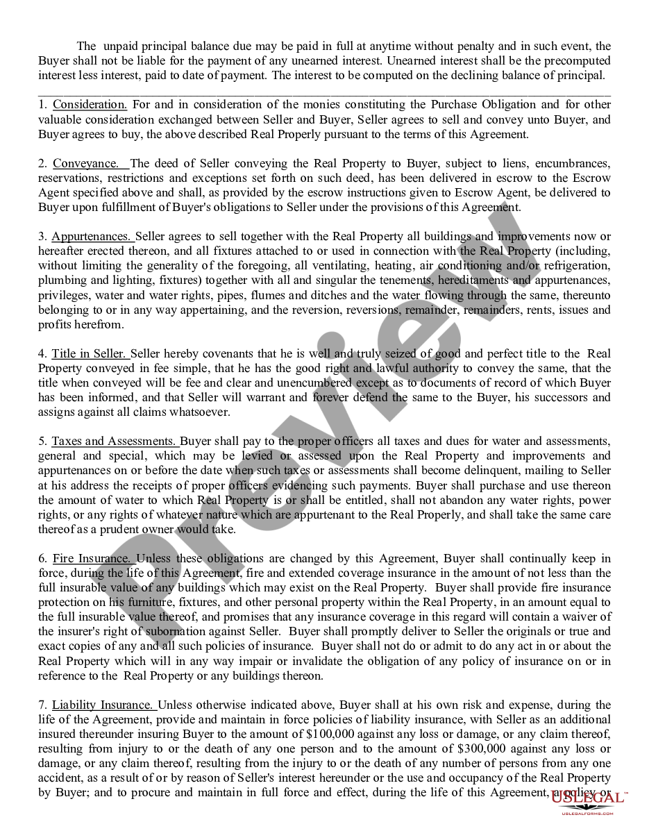 page 1 Agreement for Sale - Residential preview