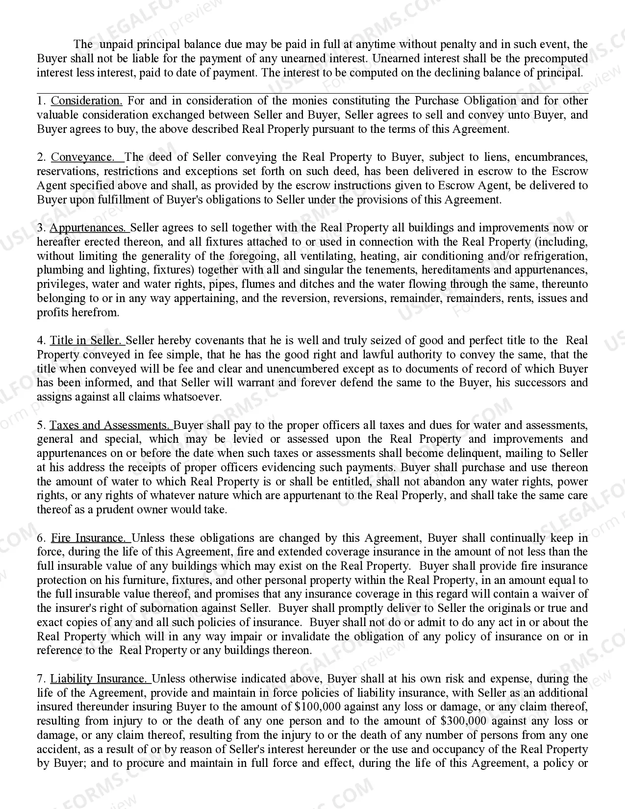 Preview Agreement for Sale - Residential