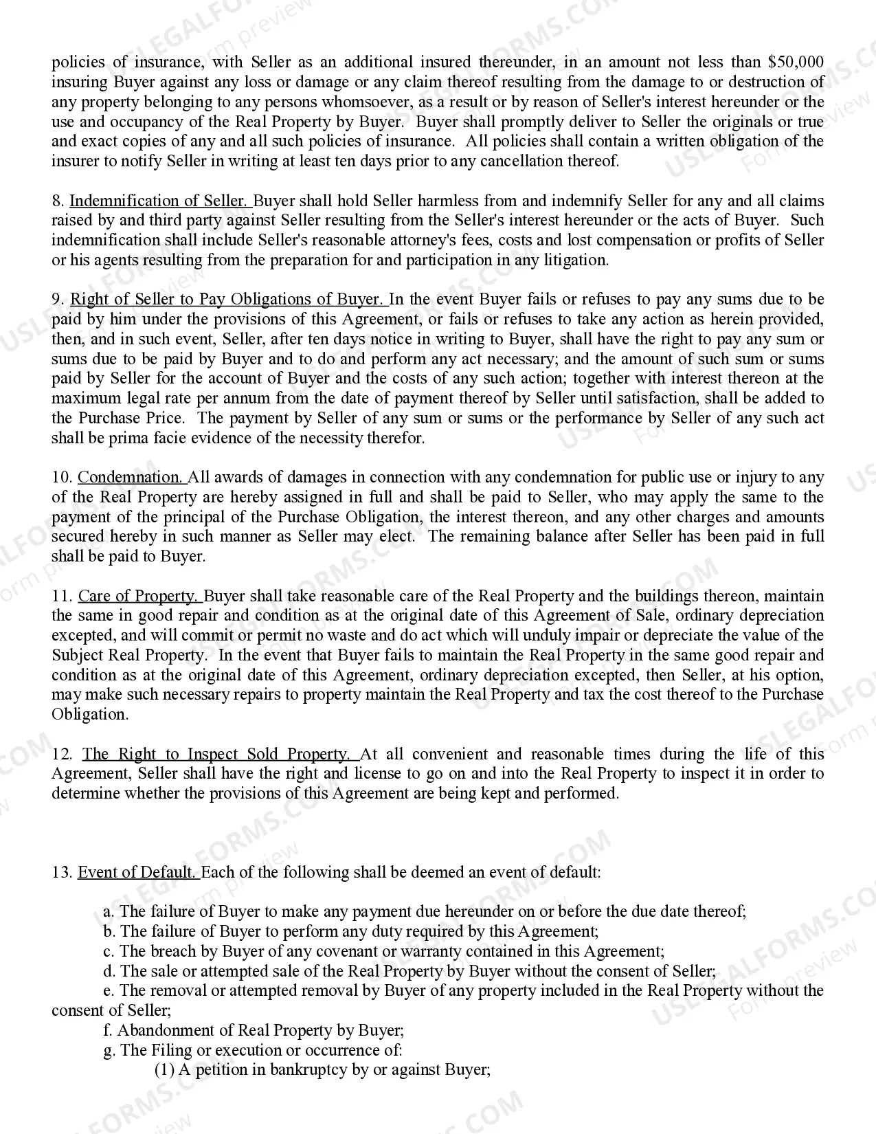 Preview Agreement for Sale - Residential