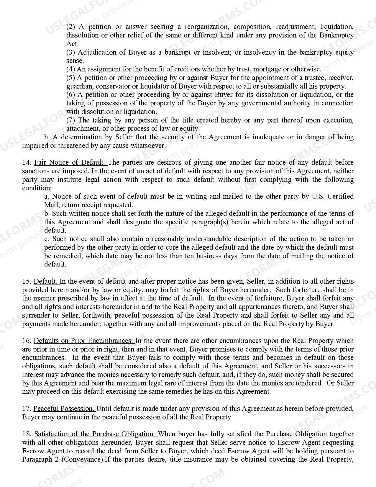 Preview Agreement for Sale - Residential