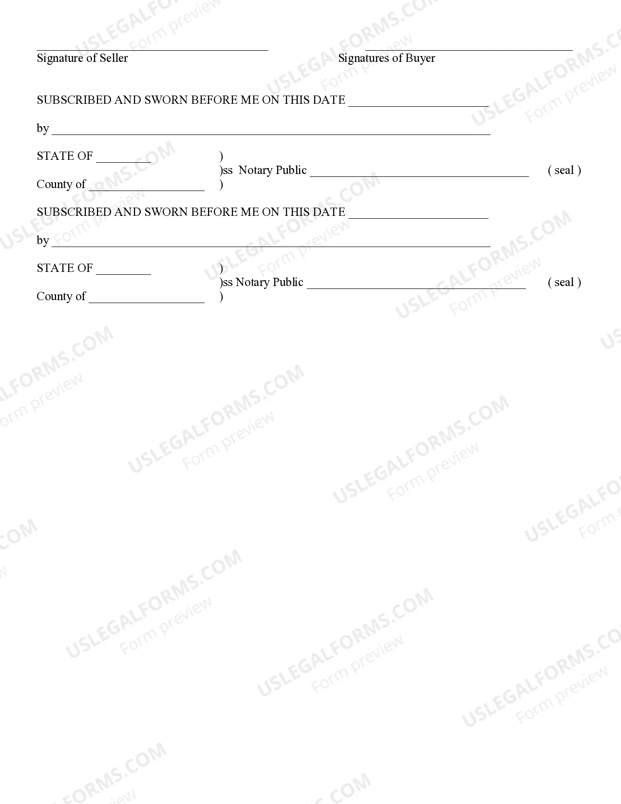 Preview Agreement for Sale - Residential