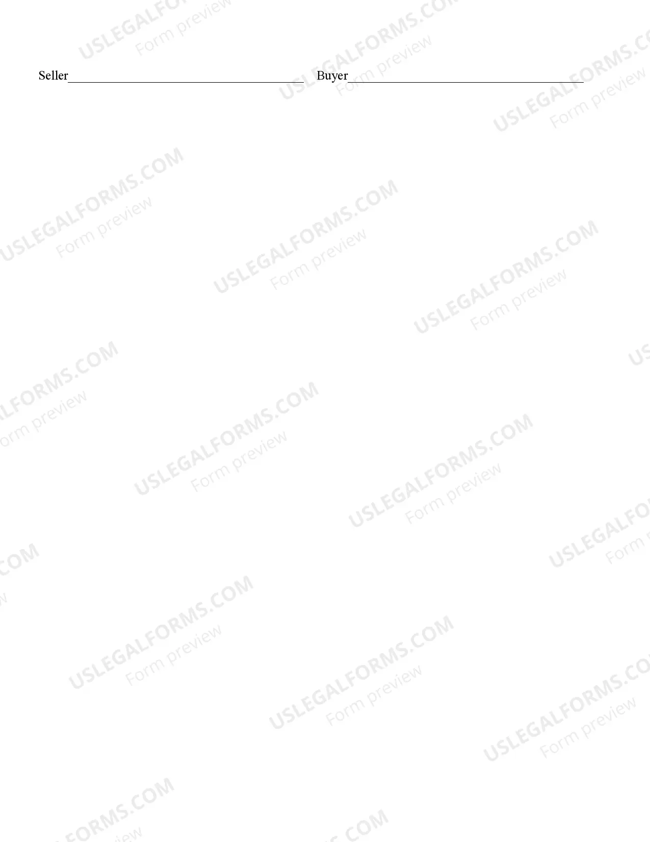 Preview Agreement for Sale, Short Form - Residential