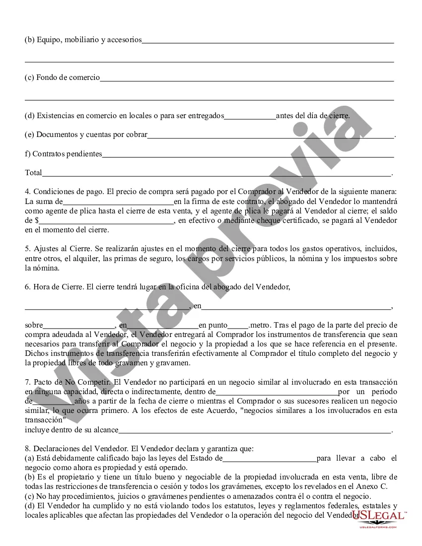 Preview Venta de Negocio, Único