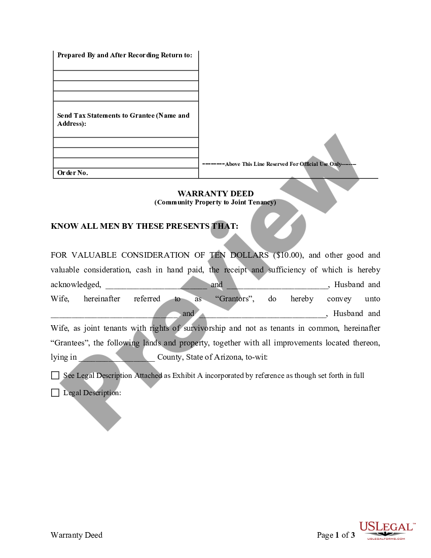 joint tenancy deed of assignment