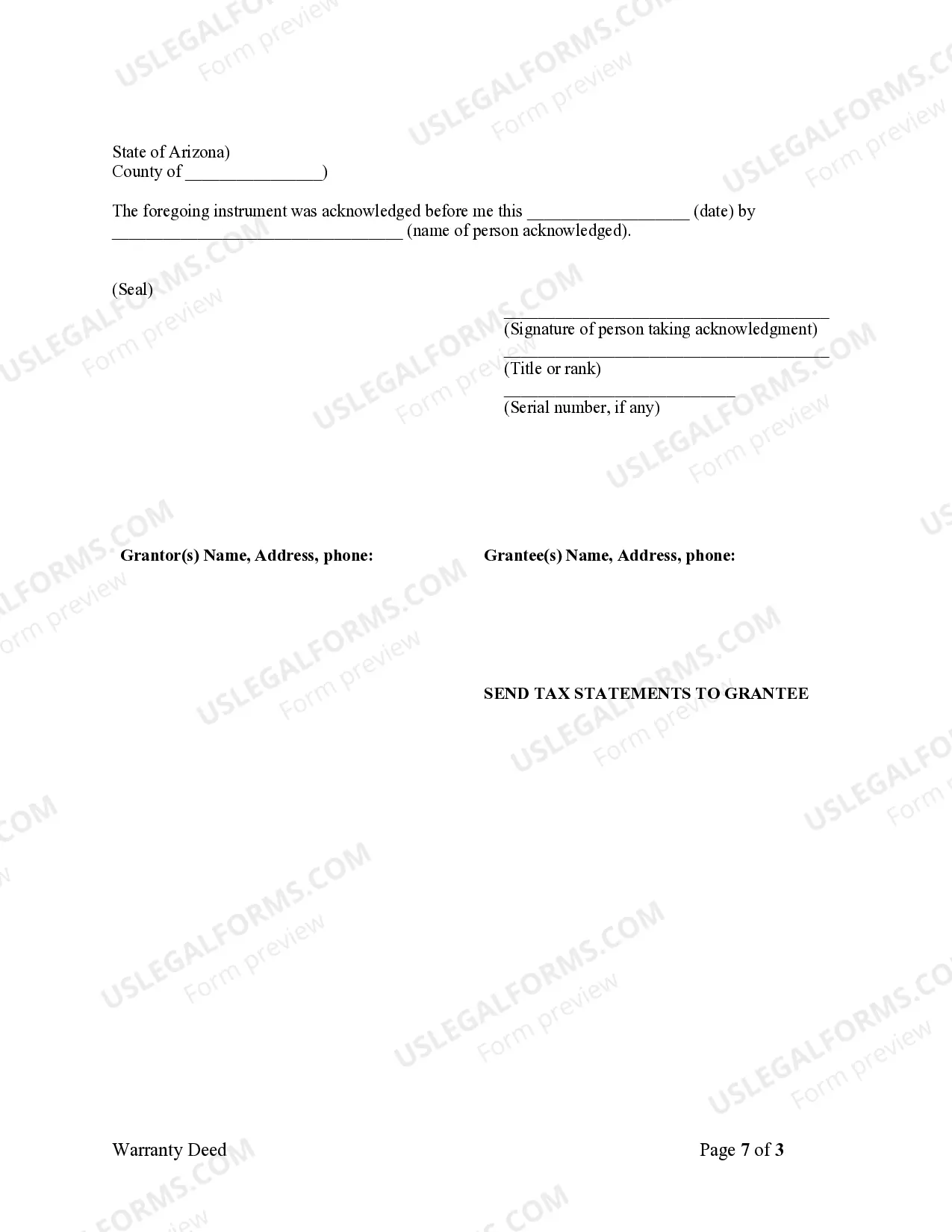 Preview Warranty Deed from two Individuals to Two Individuals as Tenants in Common